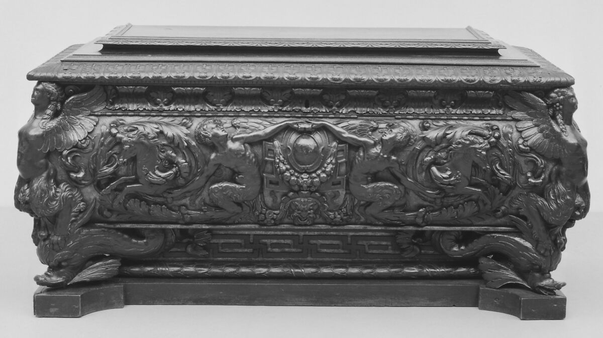 Cassone (one of a pair), Walnut, Italian 