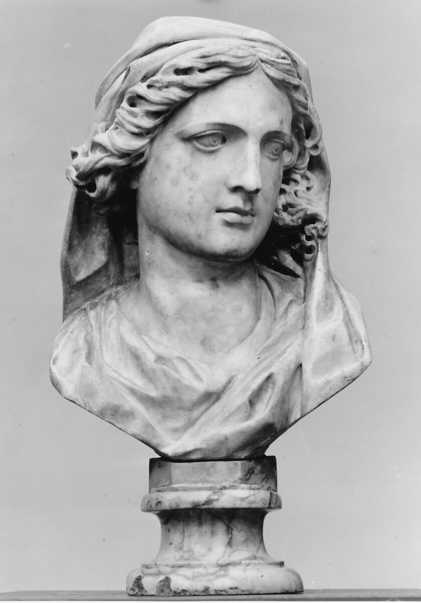 Head of the Virgin Annunciate, Marble, Italian, Rome 