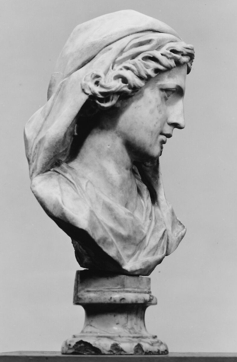 Head of the Virgin Annunciate, Marble, Italian, Rome