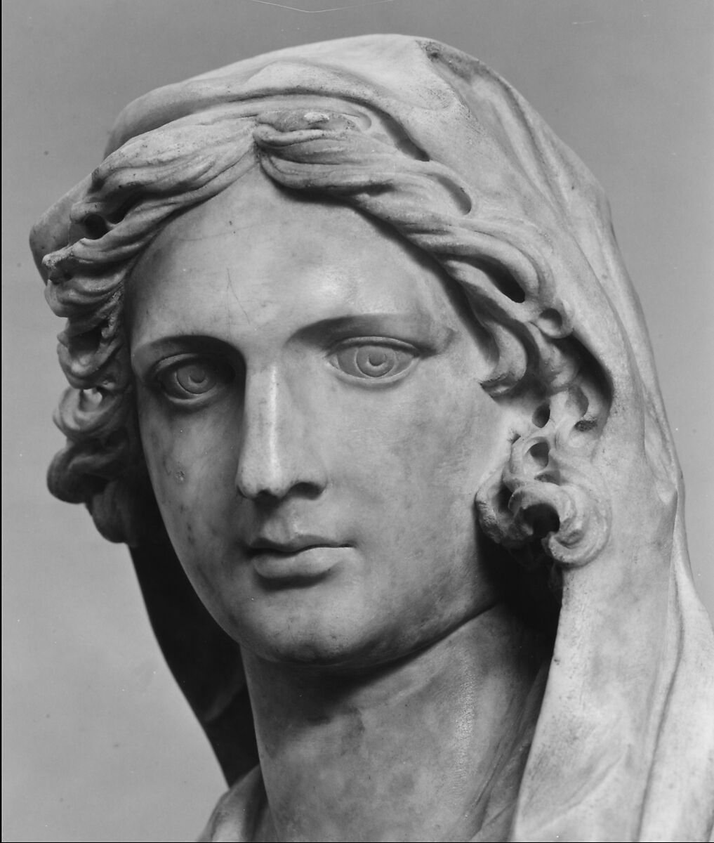 Head of the Virgin Annunciate, Marble, Italian, Rome