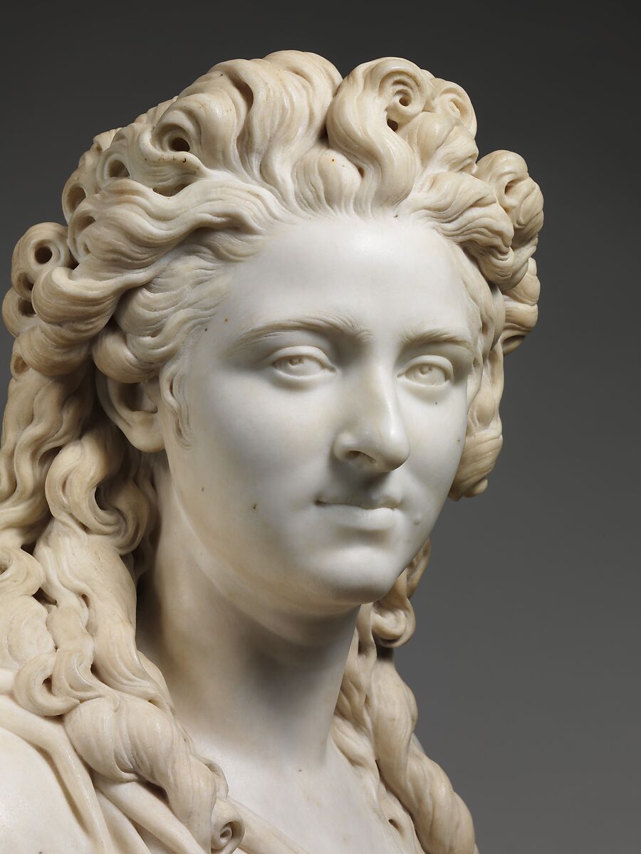 Madame de Wailly, née Adélaïde-Flore Belleville (1765–1838), Augustin Pajou (French, Paris 1730–1809 Paris), Bust: marble; base: grey marble, French, Paris