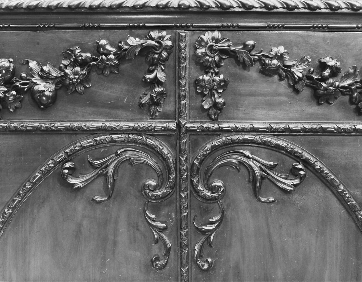 Clothes press, William Vile (British, Somerset 1715–1767 London), Mahogany veneer on oak, British