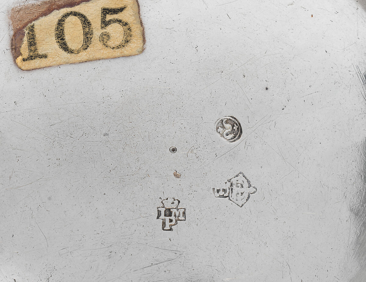 Teapot, I.M.P., Silver; ebony, French (Jurisdiction of Lille)