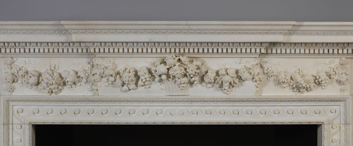 Mantelpiece from Chesterfield House, London, Attributed to John Michael Rysbrack (Flemish, Antwerp 1694–1770 London), Marble, British