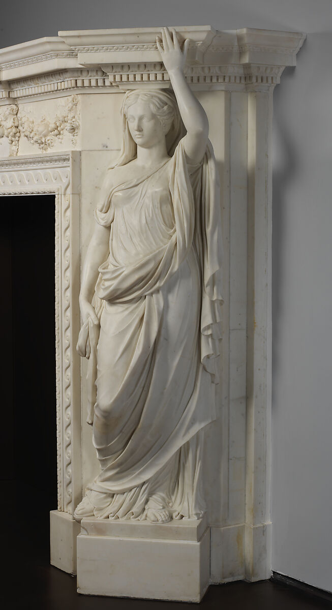 Mantelpiece from Chesterfield House, London, Attributed to John Michael Rysbrack (Flemish, Antwerp 1694–1770 London), Marble, British