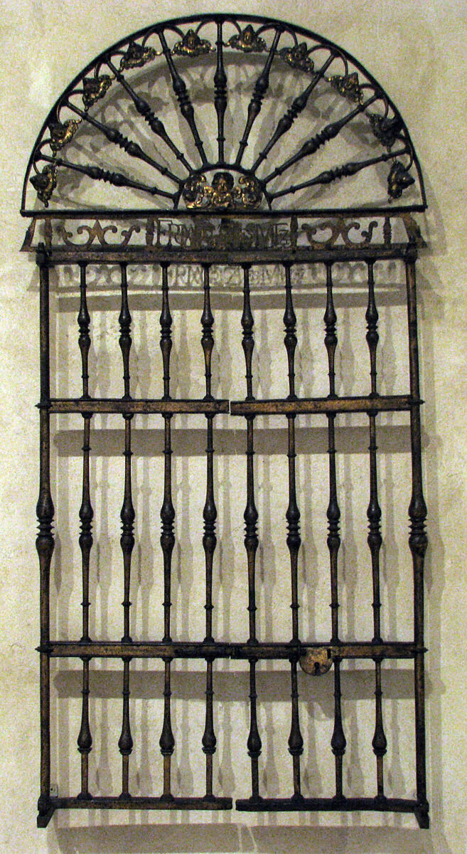 Grill, Francisco Gonzales, Gilded wrought iron, bronze, Spanish 