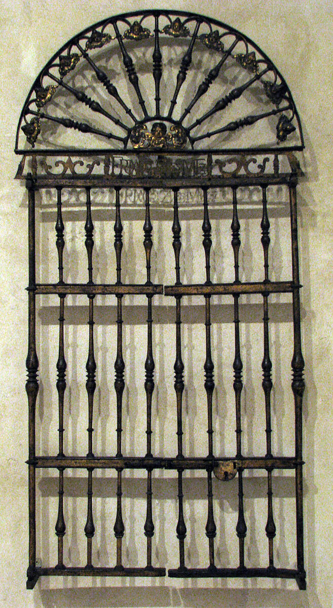 Grill, Francisco Gonzales, Gilded wrought iron, bronze, Spanish