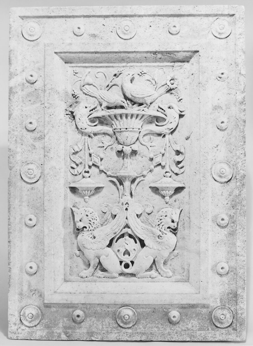 Cantoria, Travertine, iron, Central Italian