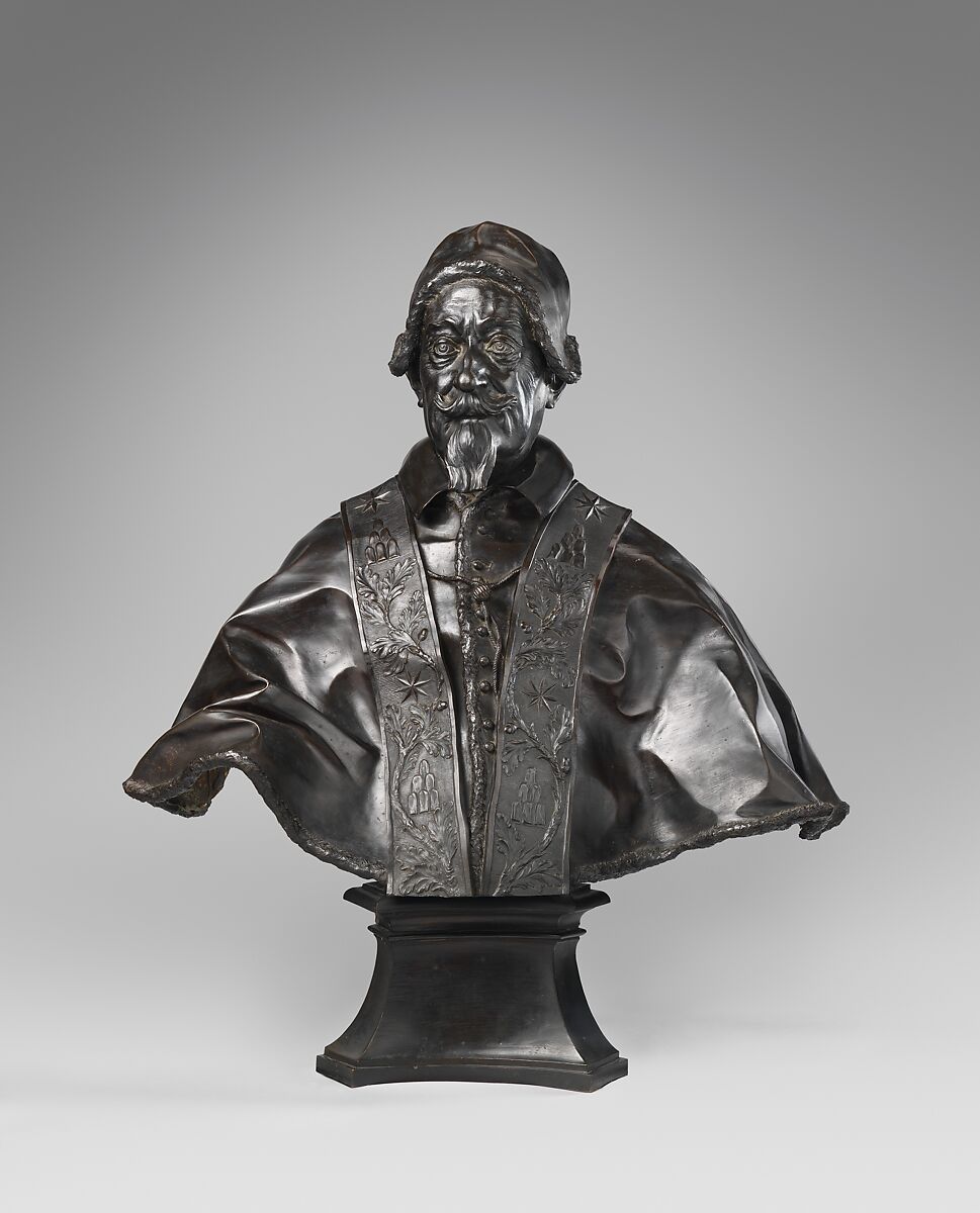 Pope Alexander VII (Fabio Chigi, 1599–1667; reigned 1655–67), Melchiorre Cafà (Maltese, 1638–1667), Bronze, Italian, Rome 