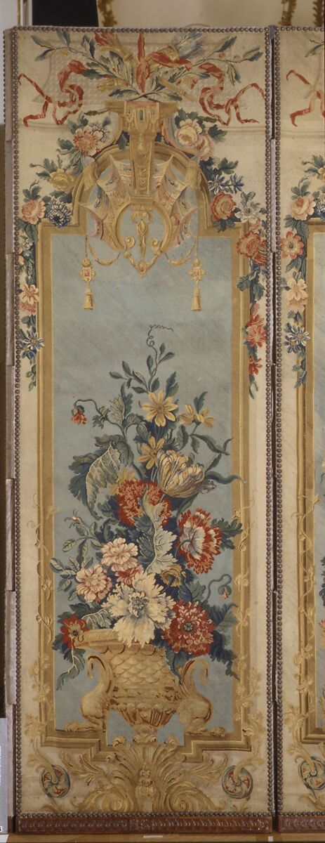 Screen, Silk and wool, French