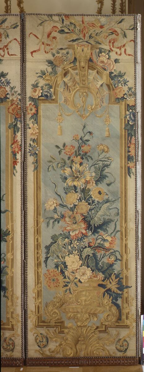 Screen, Silk and wool, French