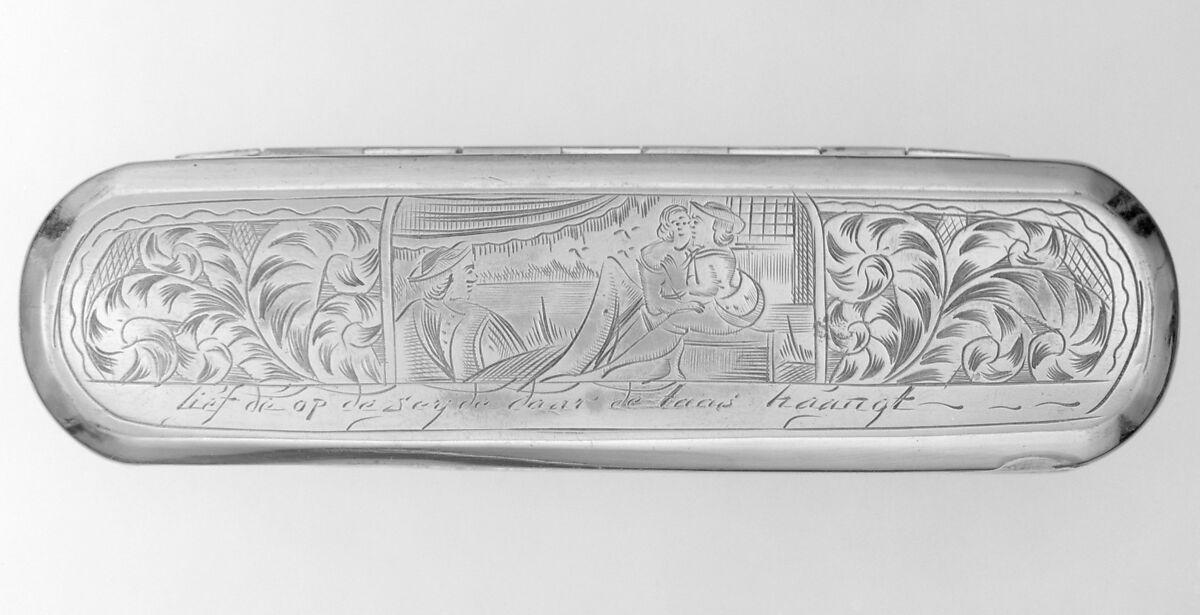 Tobacco box, Brass, copper, Dutch