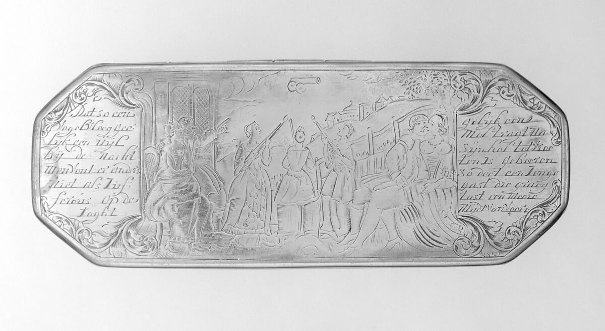 Tobacco box, Brass, Dutch