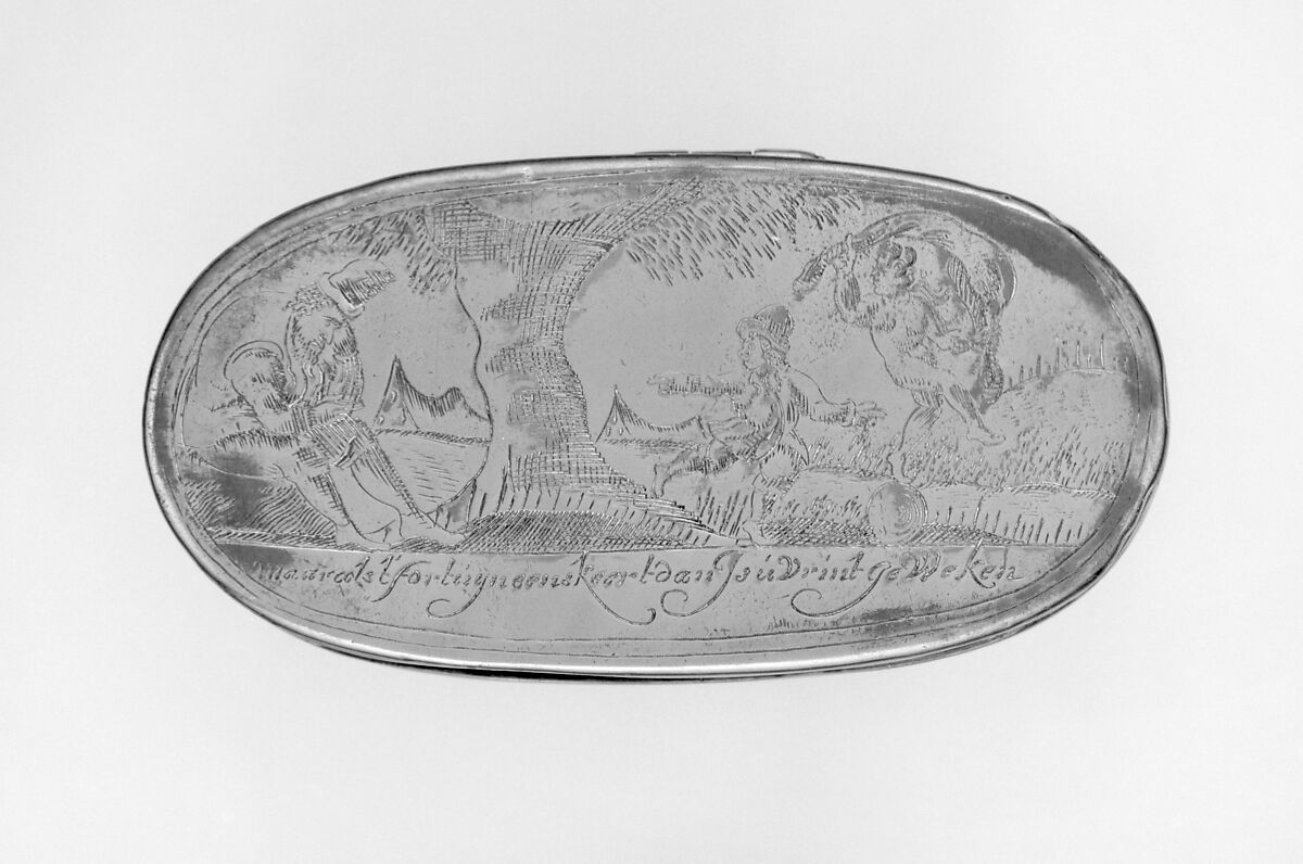 Tobacco box, Brass, Dutch