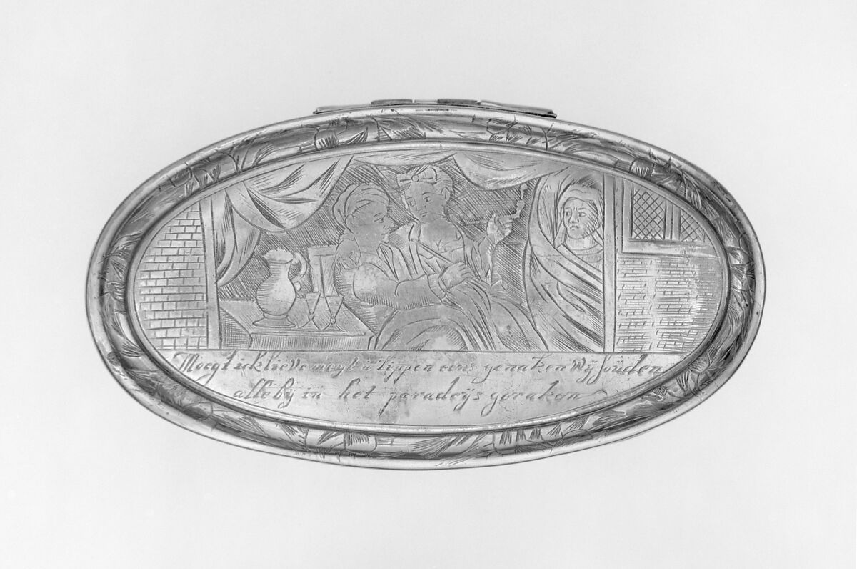 Tobacco box, Brass, Dutch