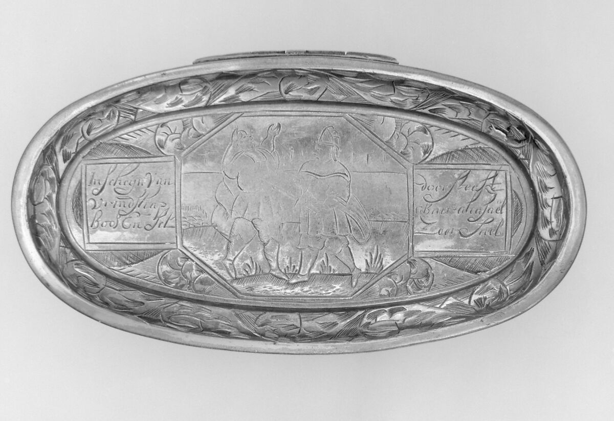 Tobacco box, Brass, Dutch