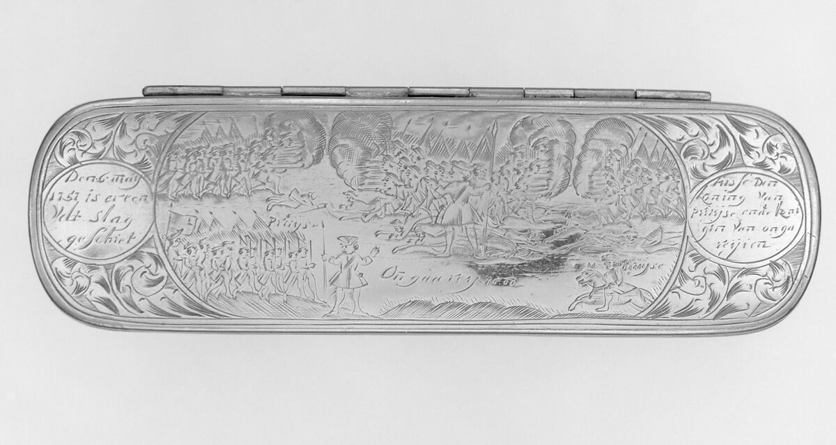 Tobacco box, Brass, copper, Dutch