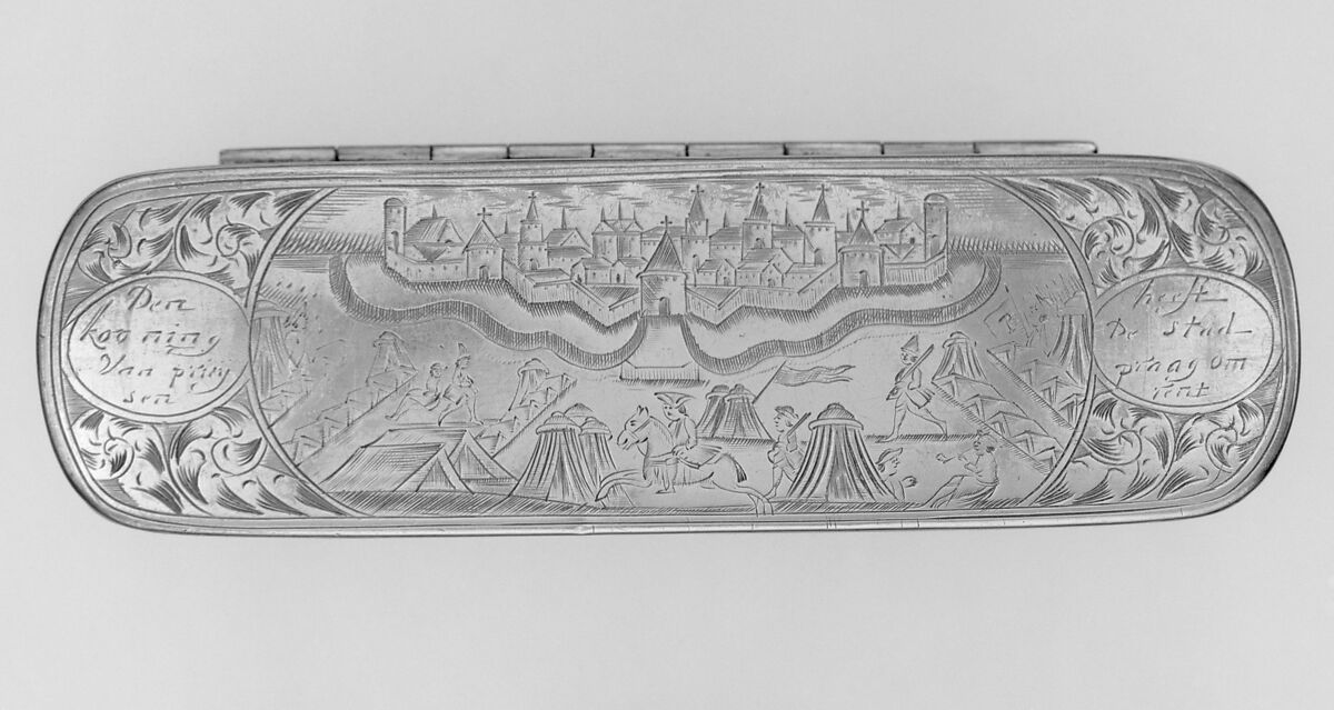 Tobacco box, Brass, copper, Dutch