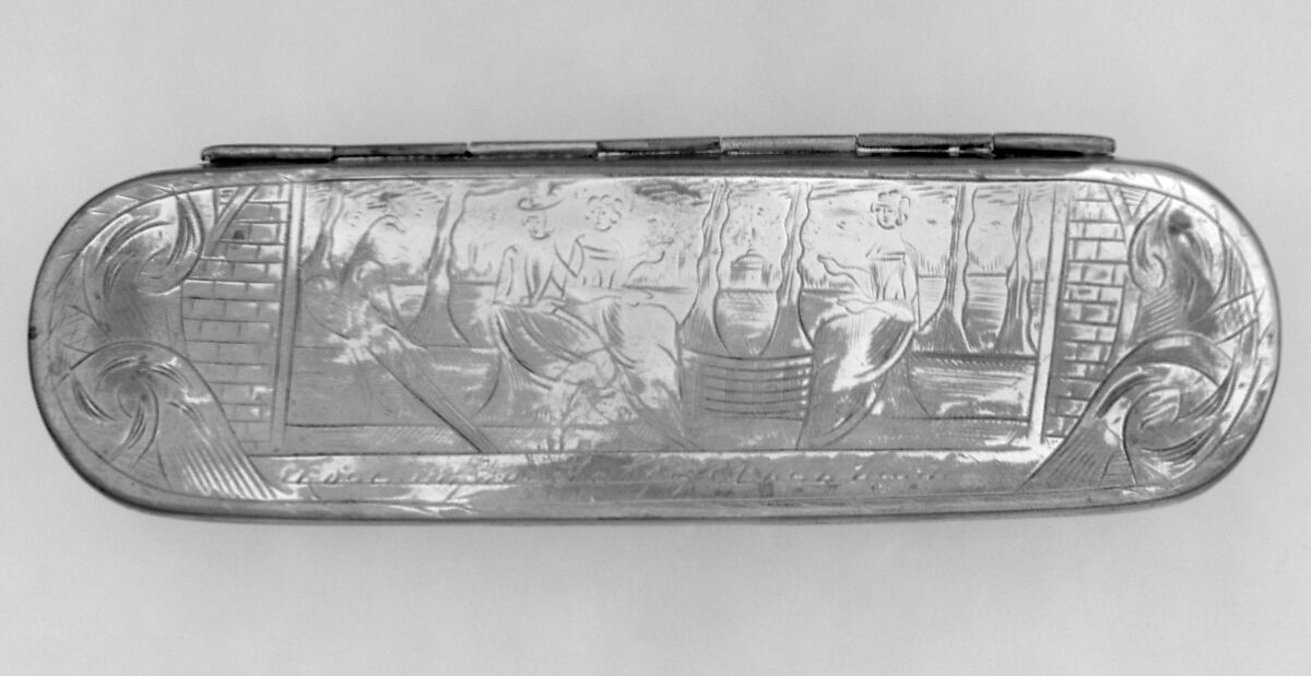 Tobacco box, Brass, copper, Dutch