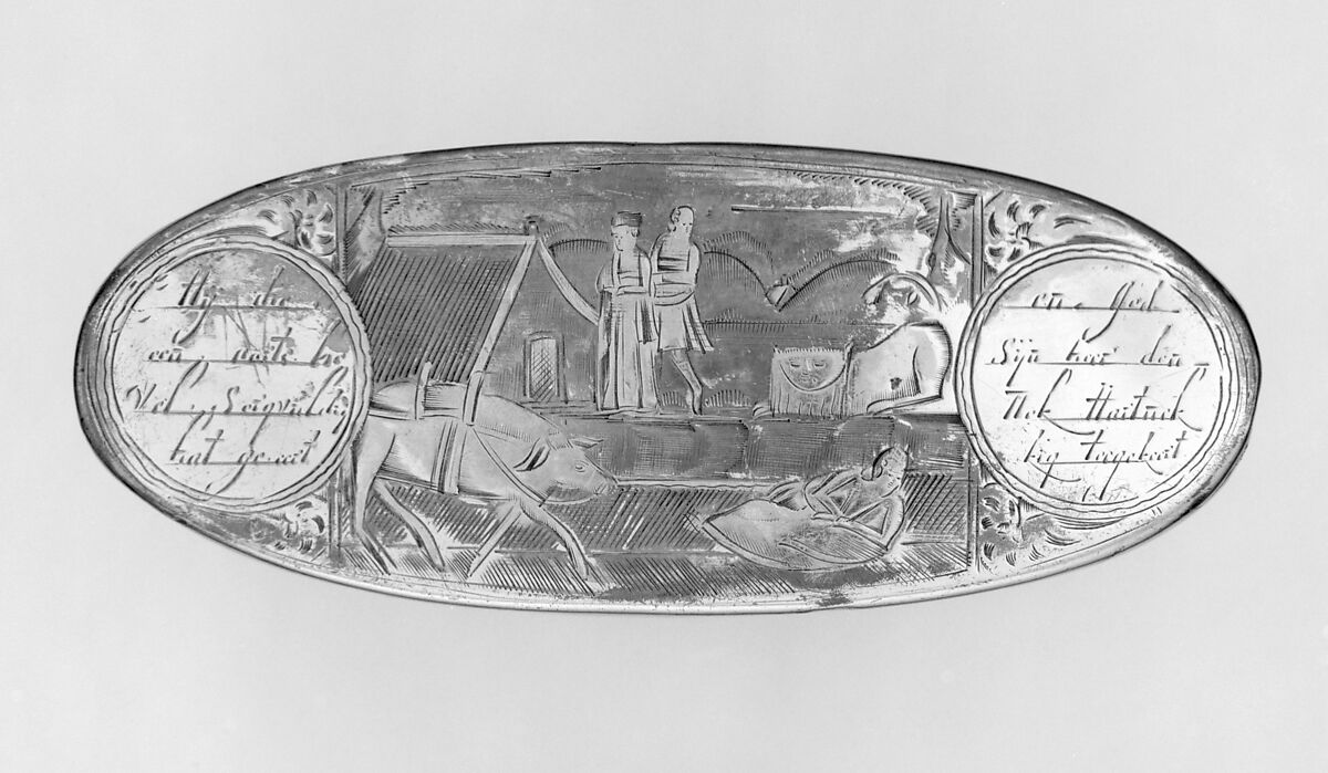 Tobacco box, Brass, copper, Dutch