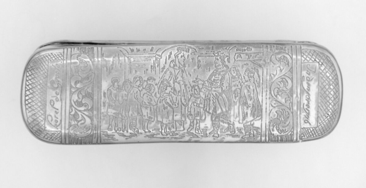 Tobacco box, Brass, copper, Dutch