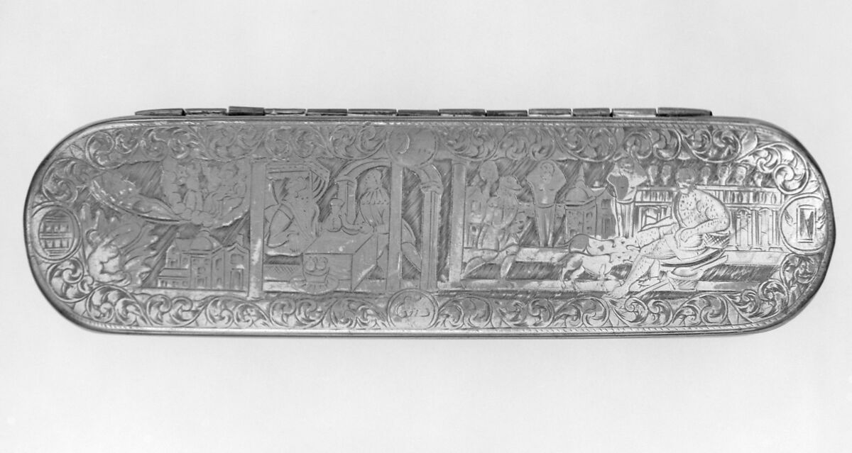 Tobacco box, Brass, Dutch