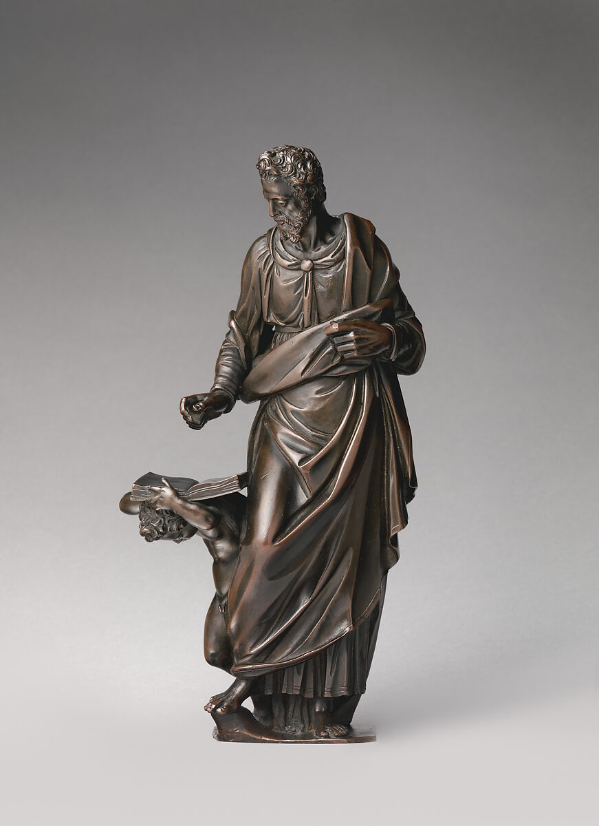 Saint Matthew, Model and cast by Antonio Susini (Italian, 1558–1624 Florence), Bronze, Italian, Florence 