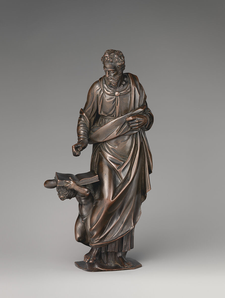 Saint Matthew, Model and cast by Antonio Susini (Italian, 1558–1624 Florence), Bronze, Italian, Florence