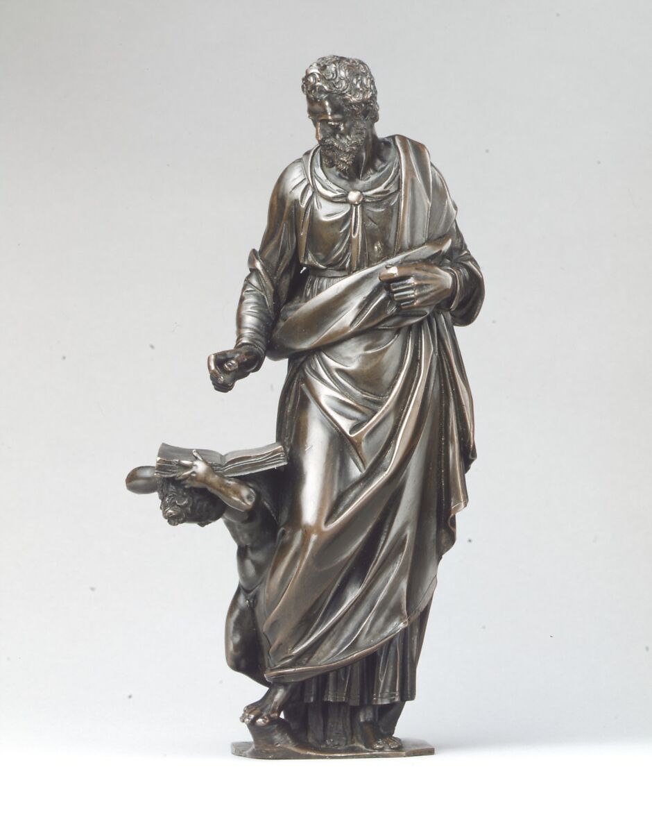 Saint Matthew, Model and cast by Antonio Susini (Italian, 1558–1624 Florence), Bronze, Italian, Florence