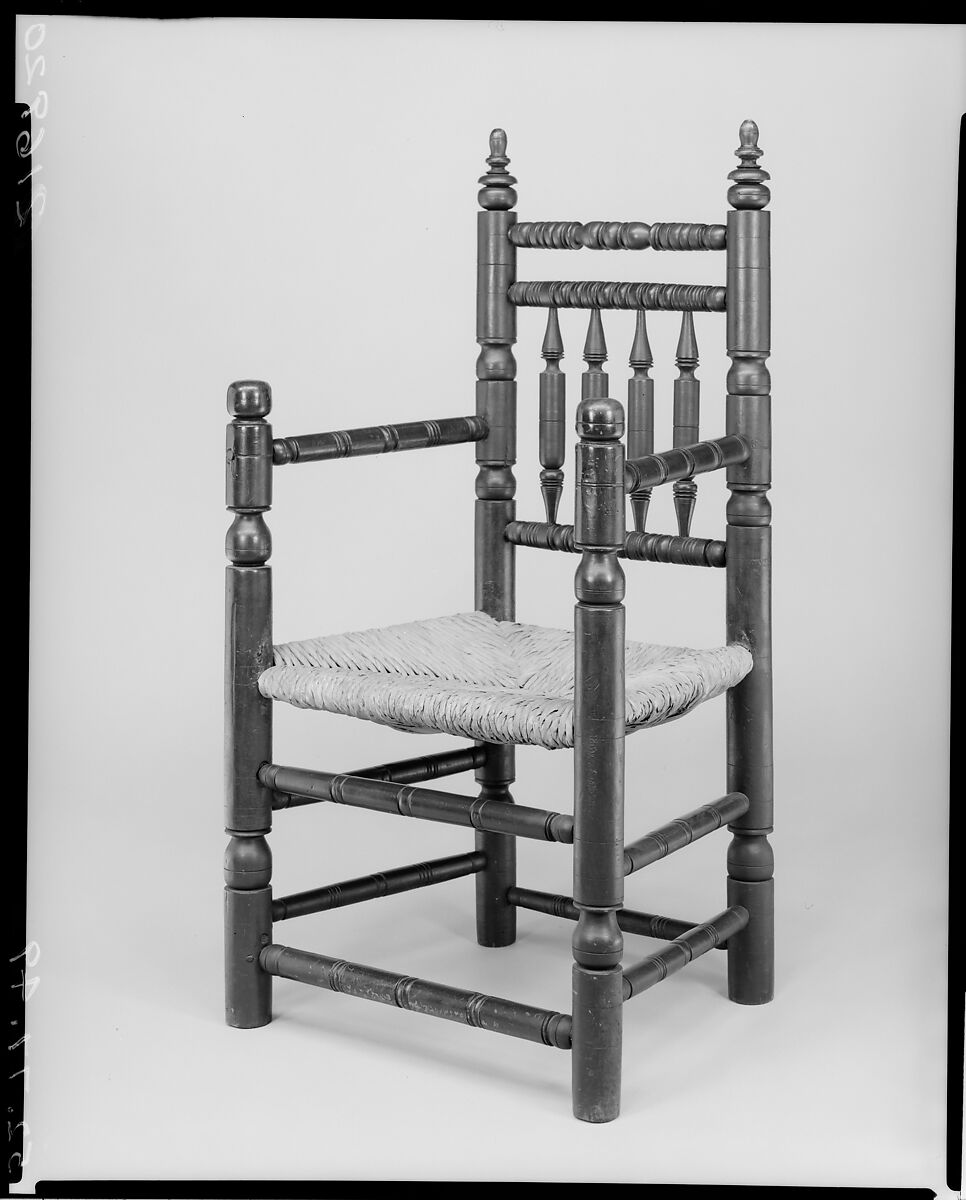 Spindle-back armchair, Maple, soft maple, ash, American