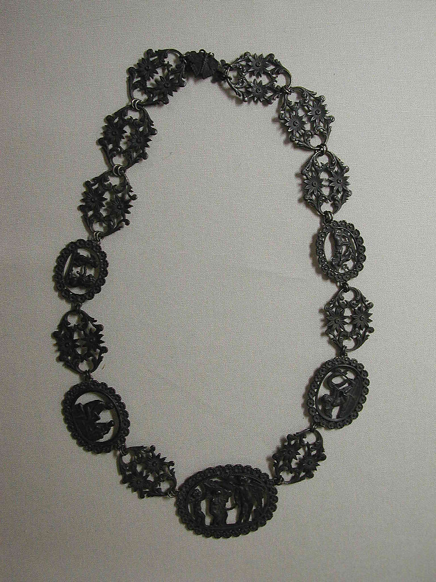 Necklace (part of a set), Cast iron, German 