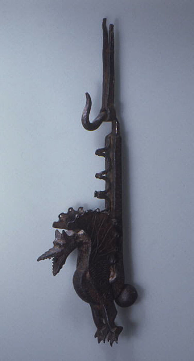 Door knocker, Iron, Italian, probably Siena