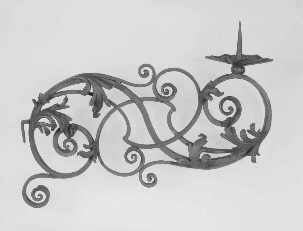 Pair of sconces, Iron, possibly French