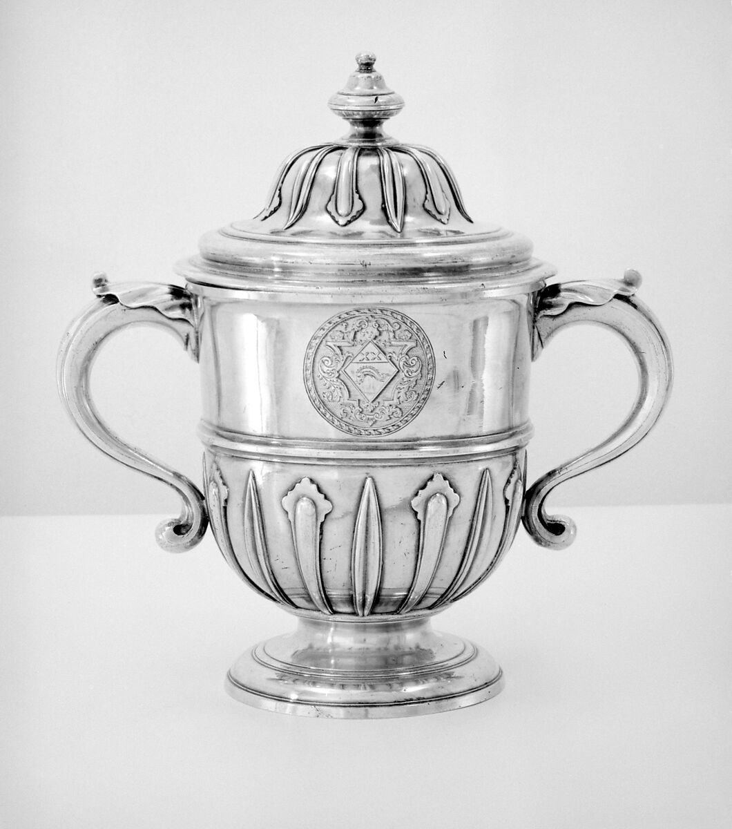 Cup with cover, Thomas Folkingham (active 1703–29), Silver gilt, British, London 