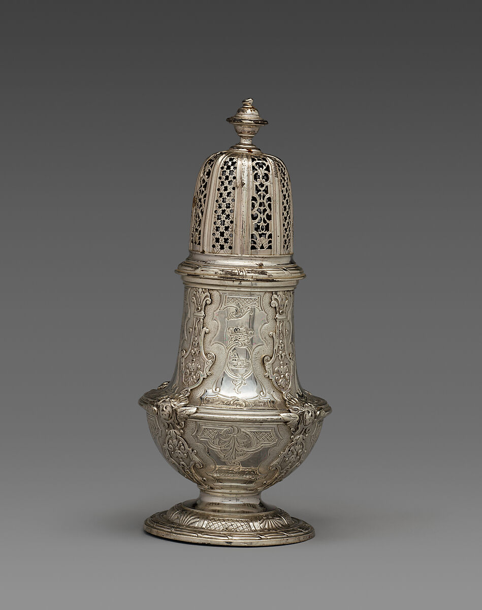Set of four casters, Paul de Lamerie (British, 1688–1751, active 1712–51), Silver, British, London