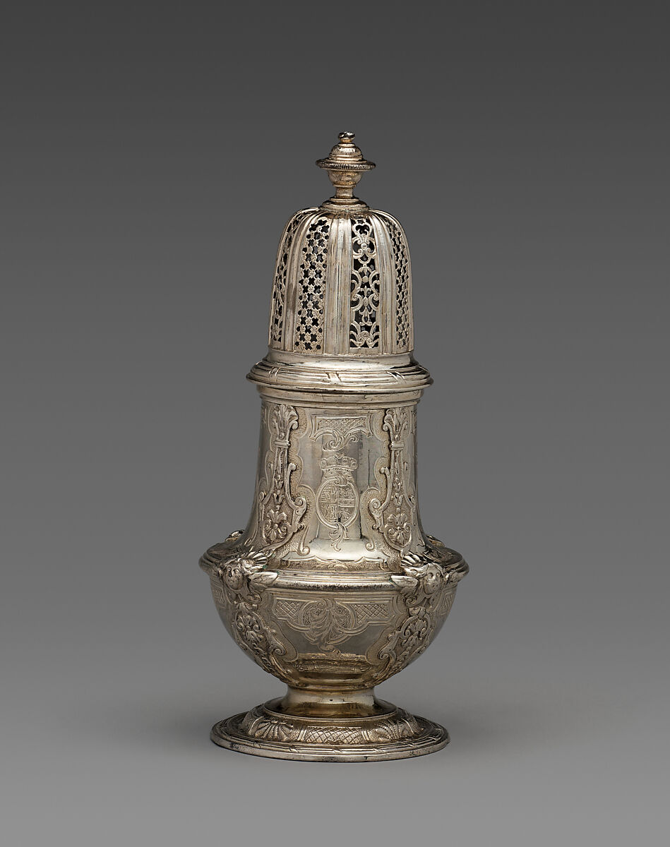 Set of four casters, Paul de Lamerie (British, 1688–1751, active 1712–51), Silver, British, London