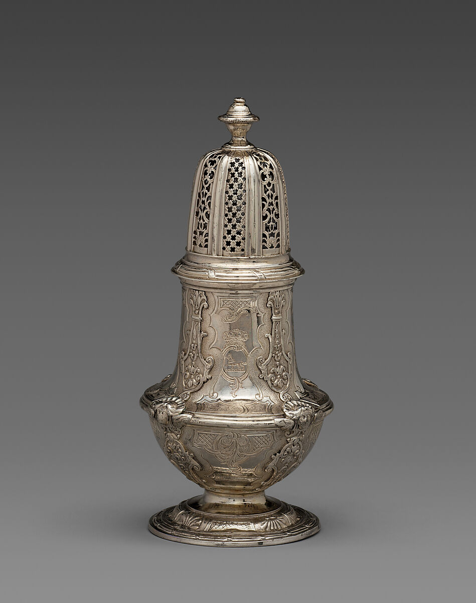 Set of four casters, Paul de Lamerie (British, 1688–1751, active 1712–51), Silver, British, London