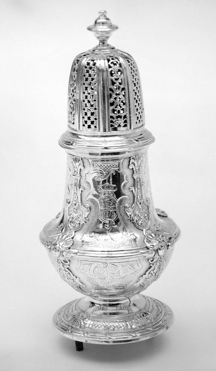 Set of four casters, Paul de Lamerie (British, 1688–1751, active 1712–51), Silver, British, London