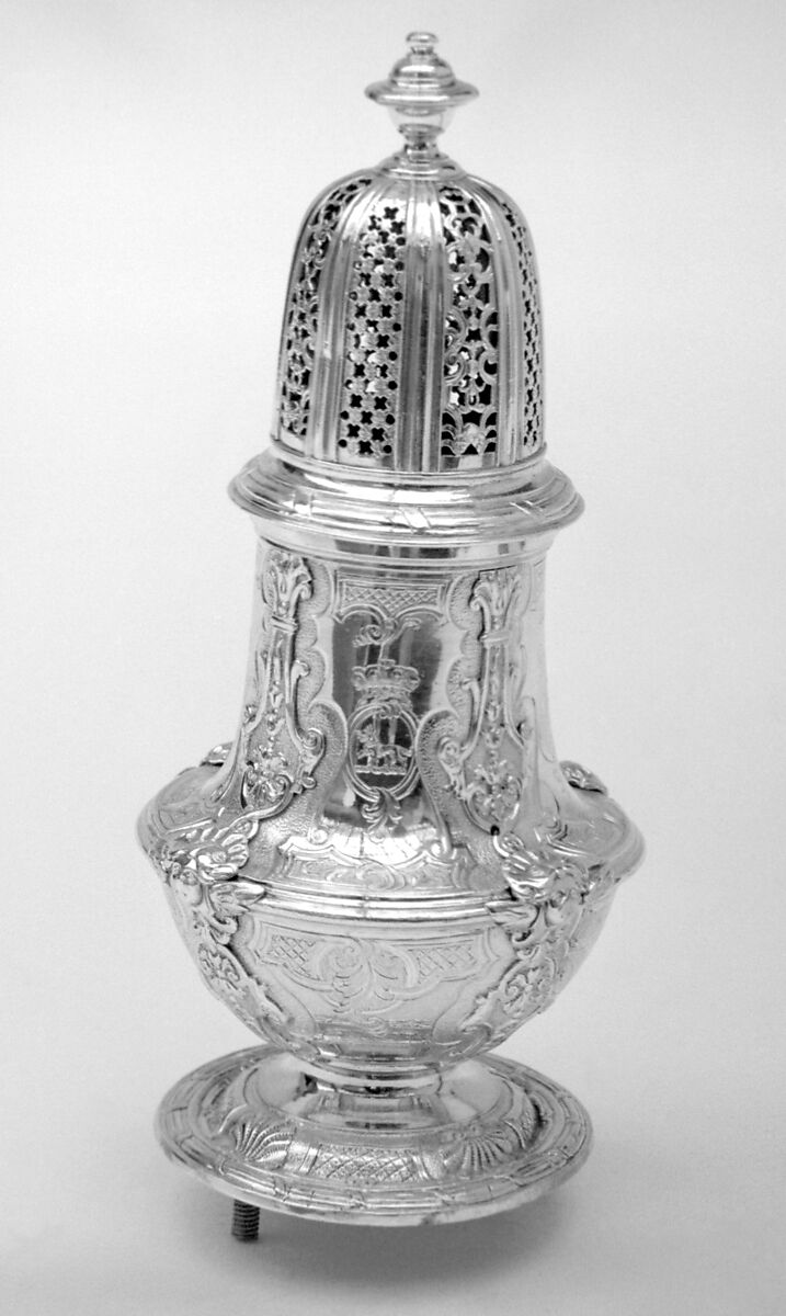 Set of four casters, Paul de Lamerie (British, 1688–1751, active 1712–51), Silver, British, London