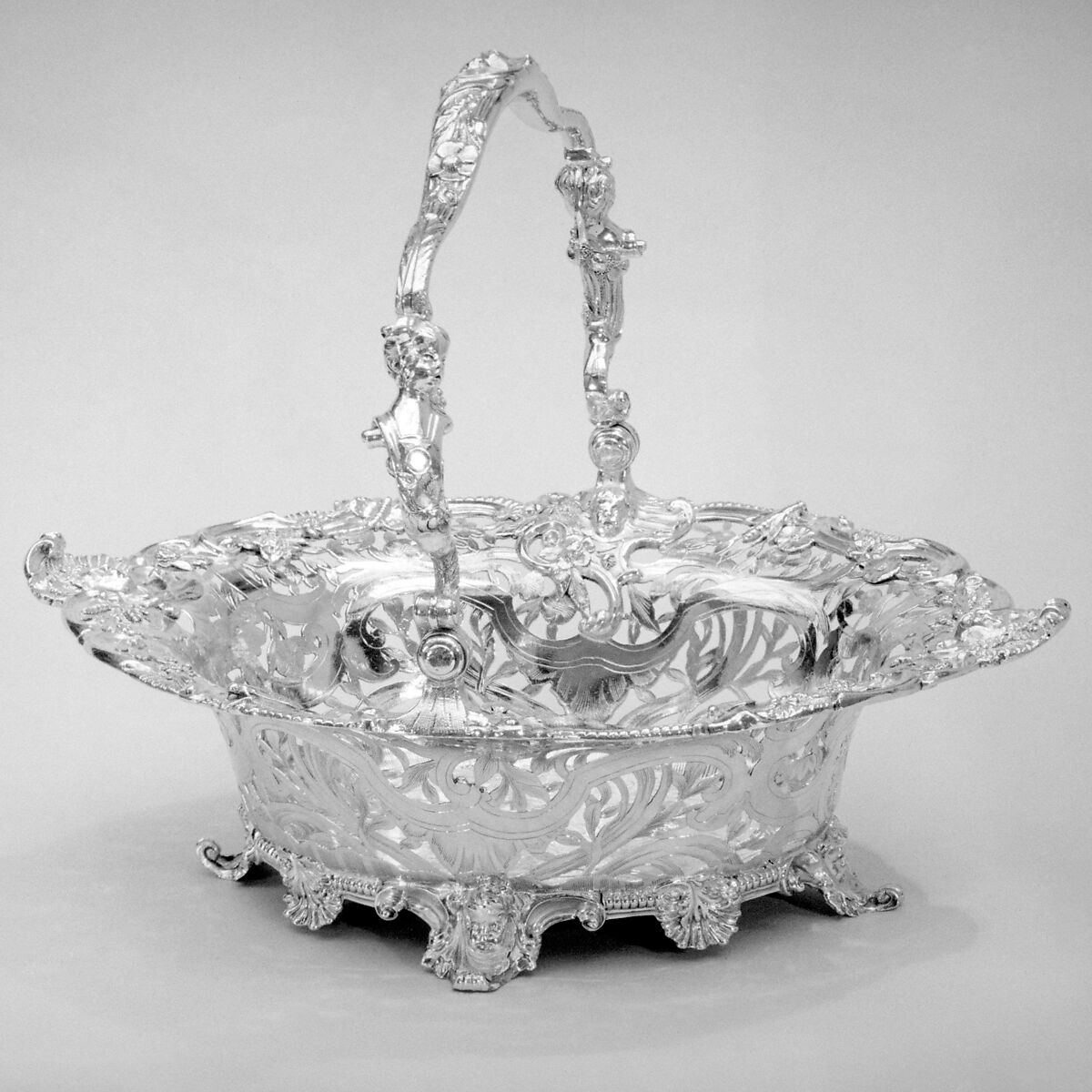 Cake basket, Paul de Lamerie (British, 1688–1751, active 1712–51), Silver, British, London 