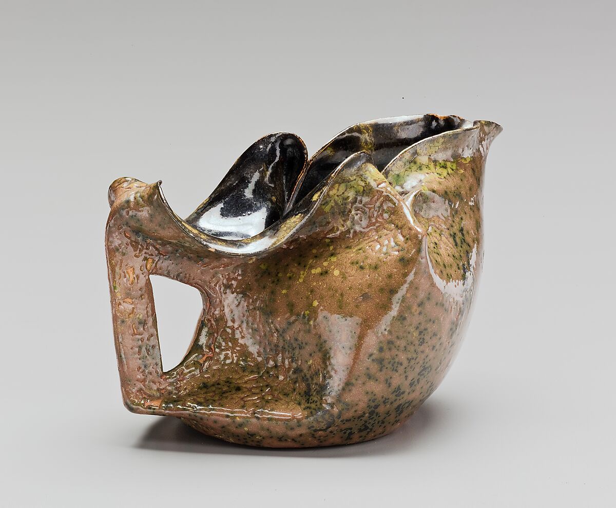 Pitcher, George E. Ohr (American, Biloxi, Mississippi 1857–1918  Biloxi, Mississippi), Earthenware, American 