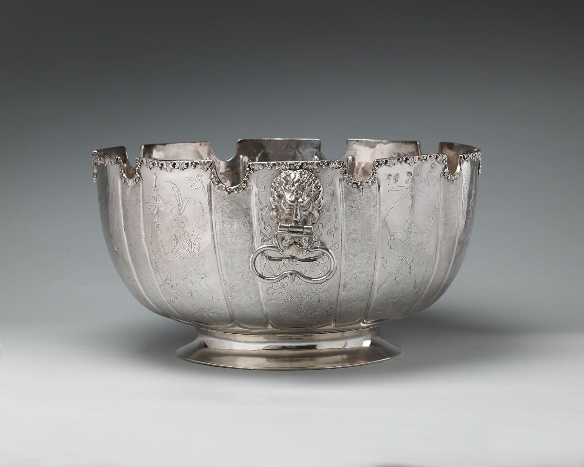 Monteith, Possibly by John Spackman (active 1680–88 or later), Silver, British, London