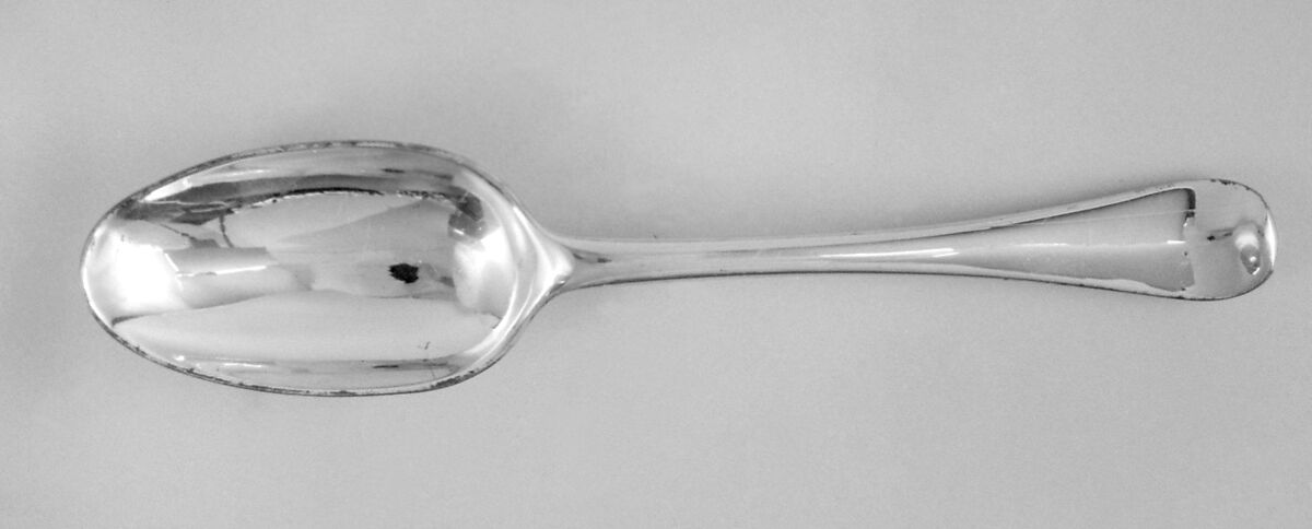 Spoon, possibly by George Lambe (active London)  , entered 1713, Silver, British, London 