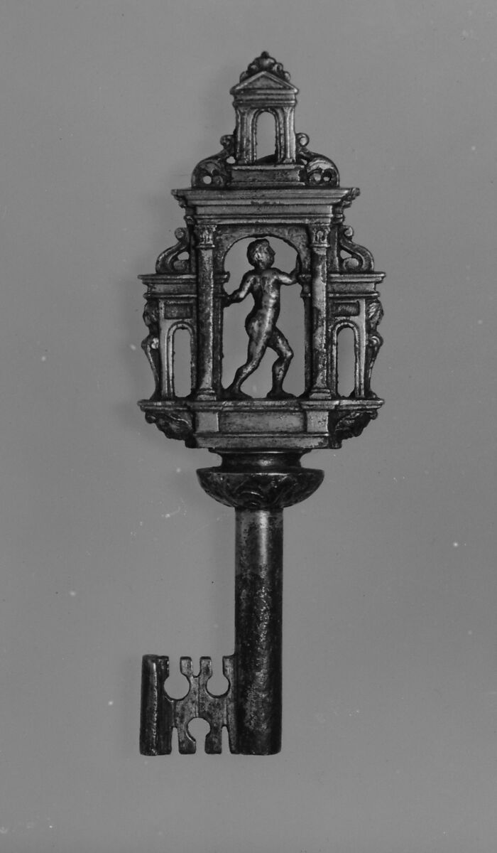 Key, Based on a design by Jacques Androuet Du Cerceau (French, Paris 1510/12–1585 Annecy), Iron-gilt, French 
