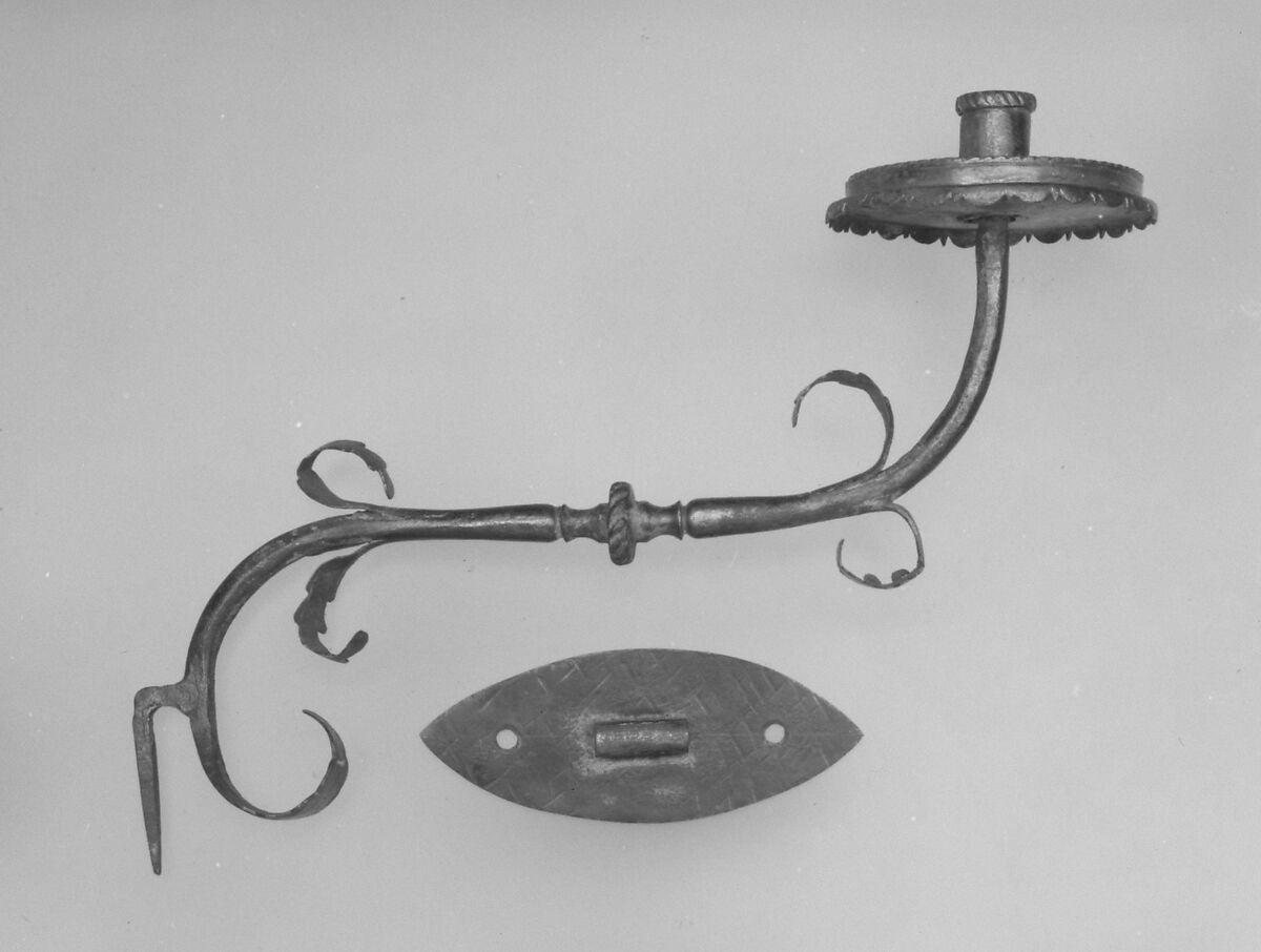 Set of six sconces, Iron, probably Italian