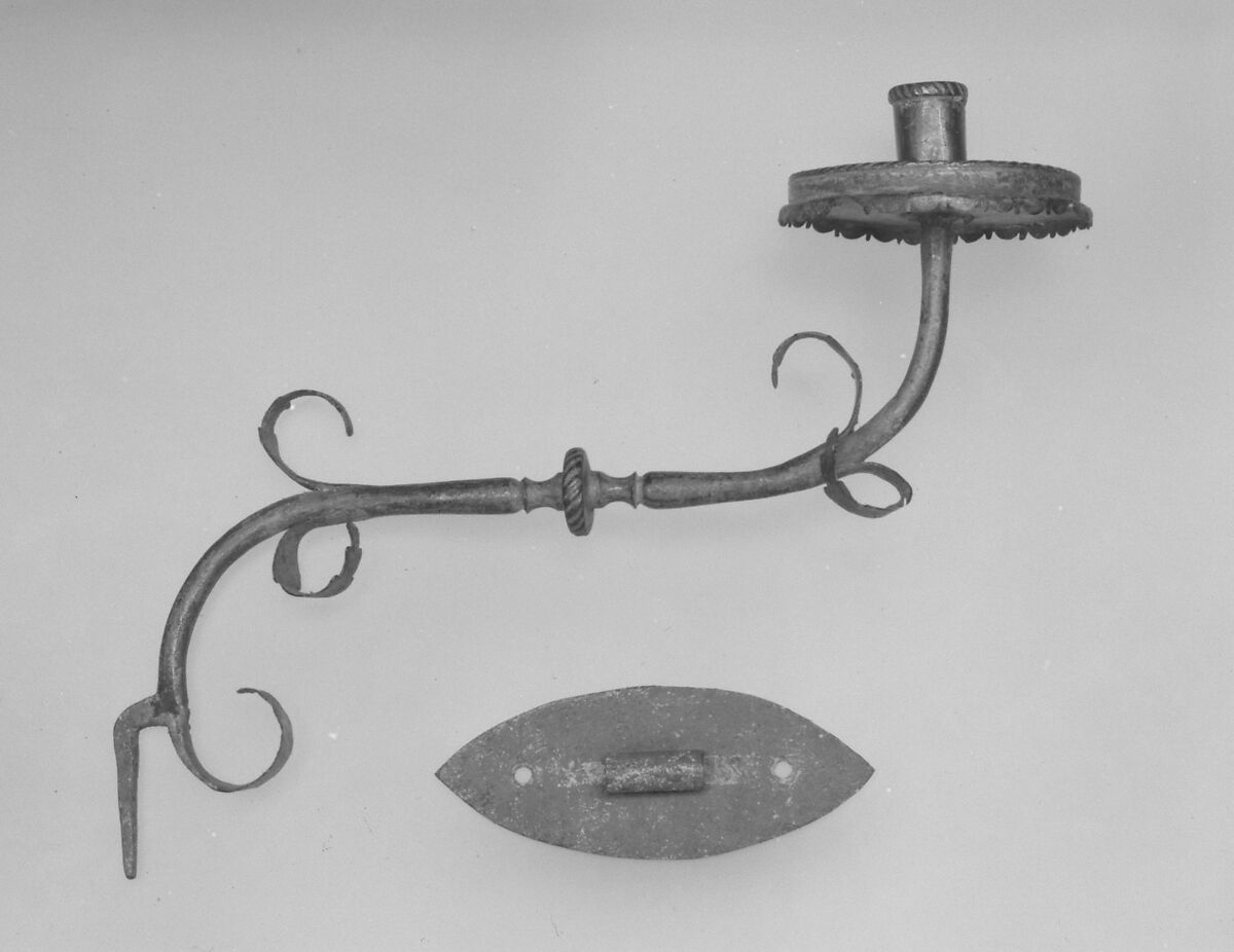 Set of six sconces, Iron, probably Italian