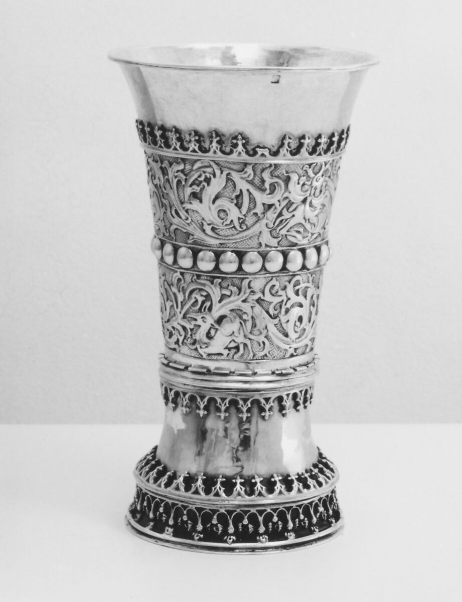 Beaker on stand, Silver gilt, German 