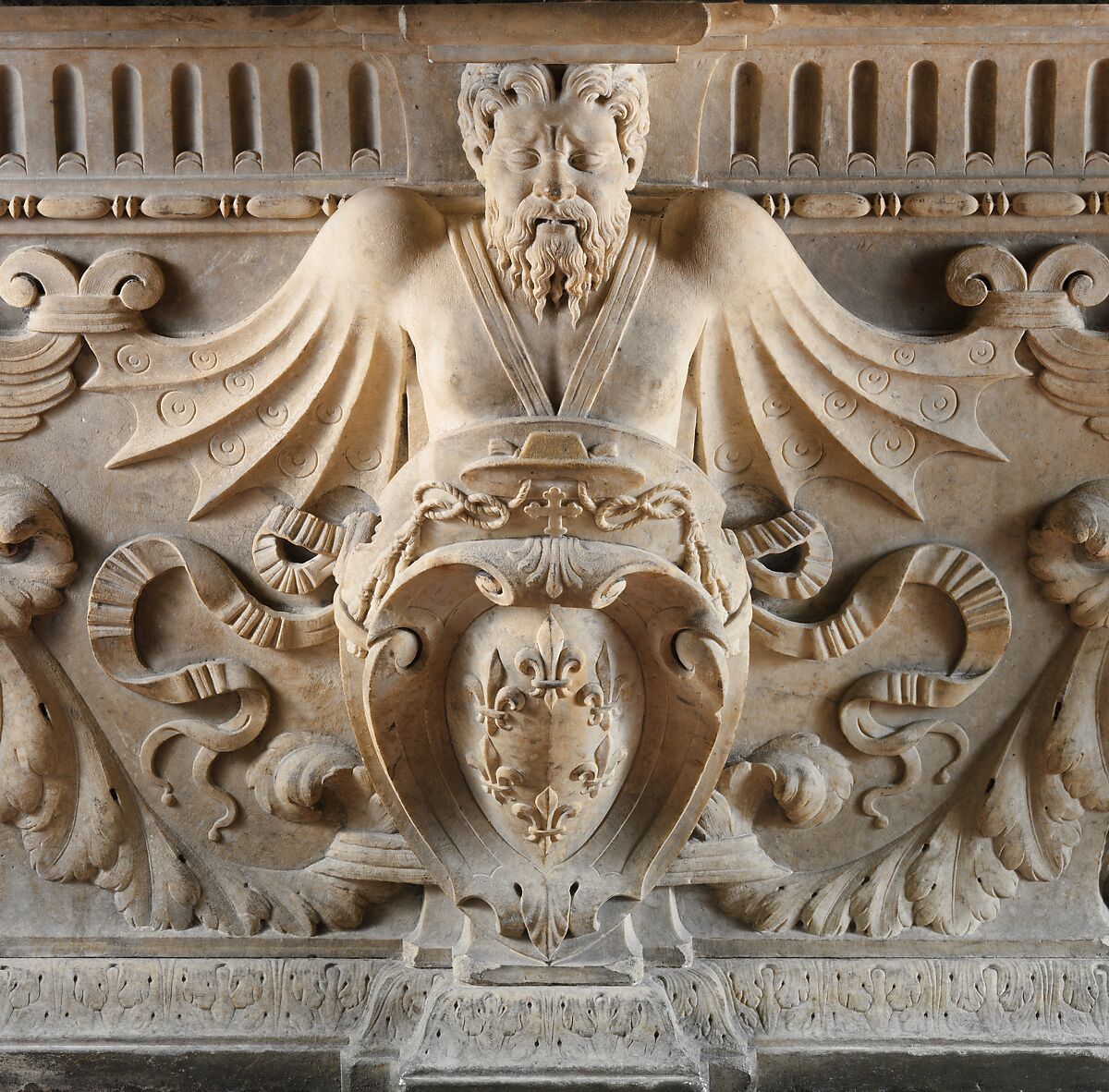 The Farnese Table, Designed by Jacopo [Giacomo] Barozzi da Vignola (Italian, Vignola 1507–1573 Rome), Marble of different colors, semiprecious stones, Egyptian alabaster, residue of paint of different colors on the piers, Italian, Rome