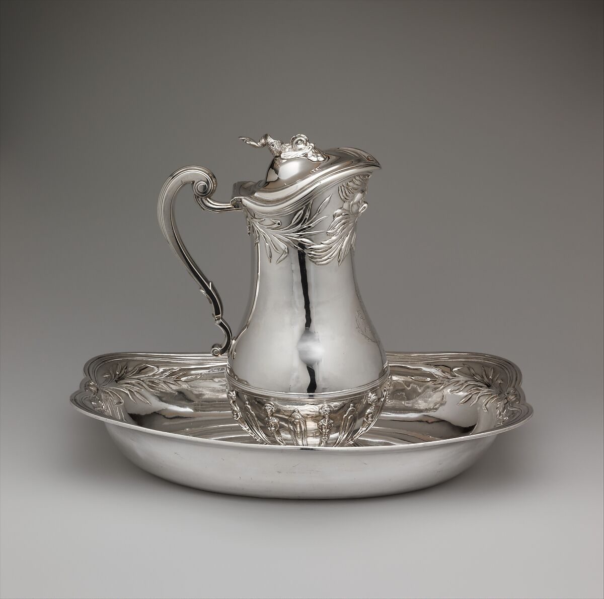 Ewer, Marc Bazille (1706–1777, master 1732), Silver, French, Montpellier