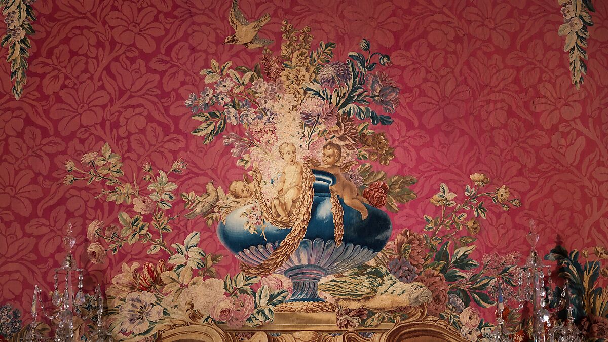 Allegories of Air (Cephalus and Aurora) and Earth (Vertumnus and Pomona), General conception by Jacques Germain Soufflot (French, Irancy 1713–1780 Paris), Wool, silk (22-24 warps per inch, 9-10 per cm), French, Paris